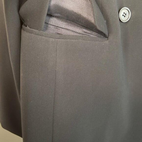 Tombolini Blazer Double Breasted Single Button Italian Black Size 48 IT - Picture 2 of 14